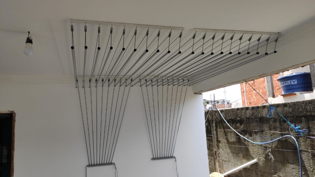 Varal tradicional lavanderia